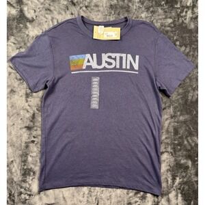 NWT Alternative Apparel Austin Texas T Shirt Small Navy Graphic Tee